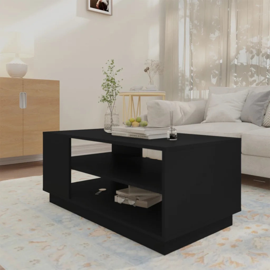 Tavolino da Salotto Nero 102x55x43 cm in Truciolato 810281