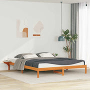 Letto con Tavolini Laterali Marrone cerato 180 x 210 cm