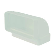 GOMITO 90° RETTANGOLARE ORIZZ. 55X110MM BIANCO PER