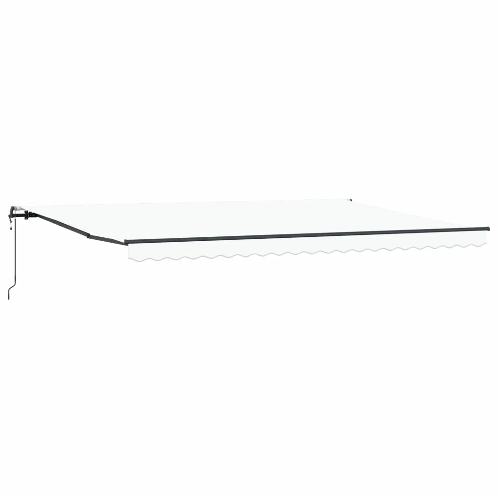 Tenda Retrattile Bianco 500 × 300 cm Tessuto e Alluminio 3331357