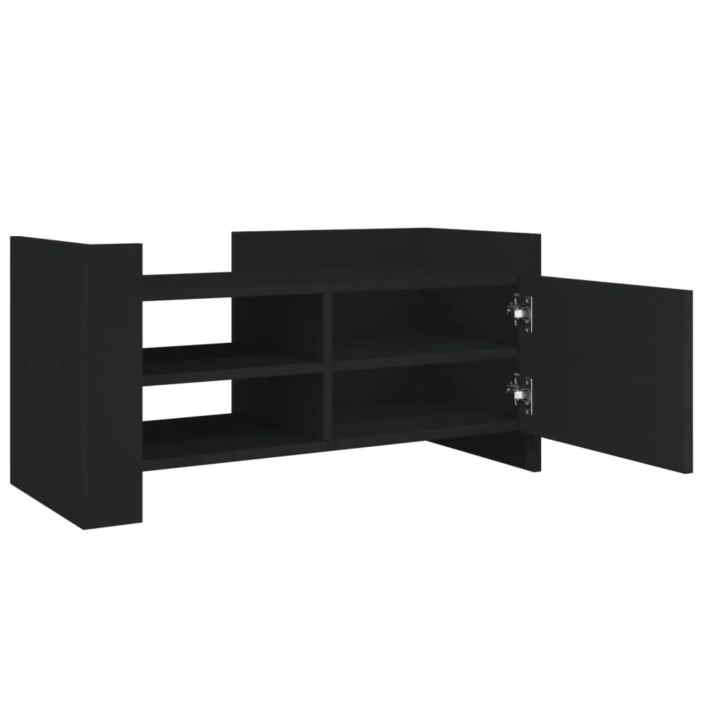 Mobile TV multimediale mensola TV credenza TV sala da pranzo soggiorno camera da letto 80 x 35 x 40 cm legno ingegnerizzato nero 02_0026272