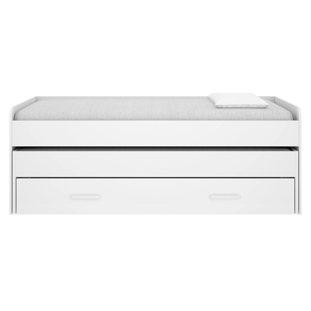 Lettino Zion, Letto per Bambini Contenitore, Bianco