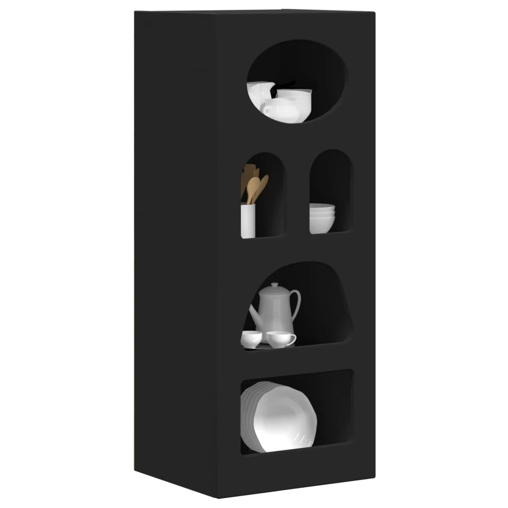 Credenza-Buffet-Armadio da cucina Nero 40 x 35 x 100,5 cm Legno multistrato