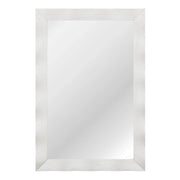 Specchio da parete 106 x 71,5 cm ampia superficie riflettente finitura rustica in legno di caucciù bianco 20_0012859