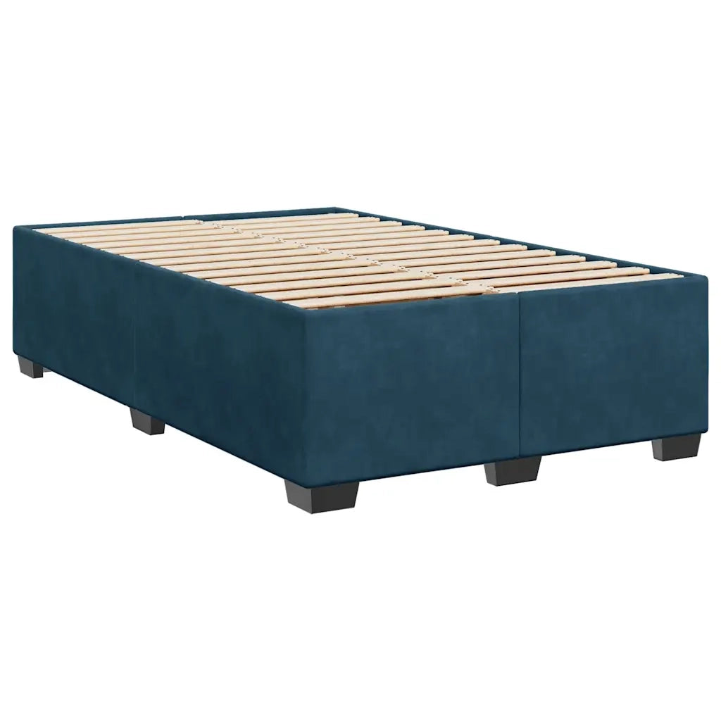 Giroletto a Molle con Materasso Blu 120x200 cm in Velluto 3290880