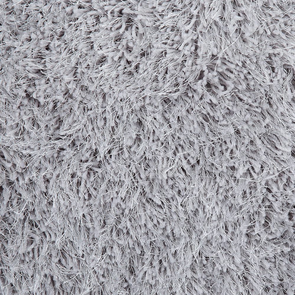 Tappeto Shaggy Tappeto a pelo lungo Solido Poliestere Grigio Rettangolare 160 x 230 cm