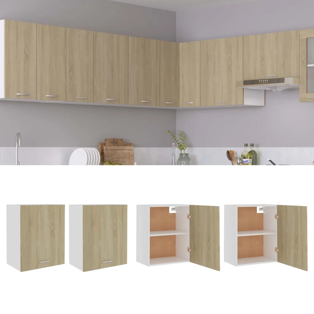 Mobili Pensili “Lyon” 2 pz Rovere Sonoma 50x31x60 cm 805081