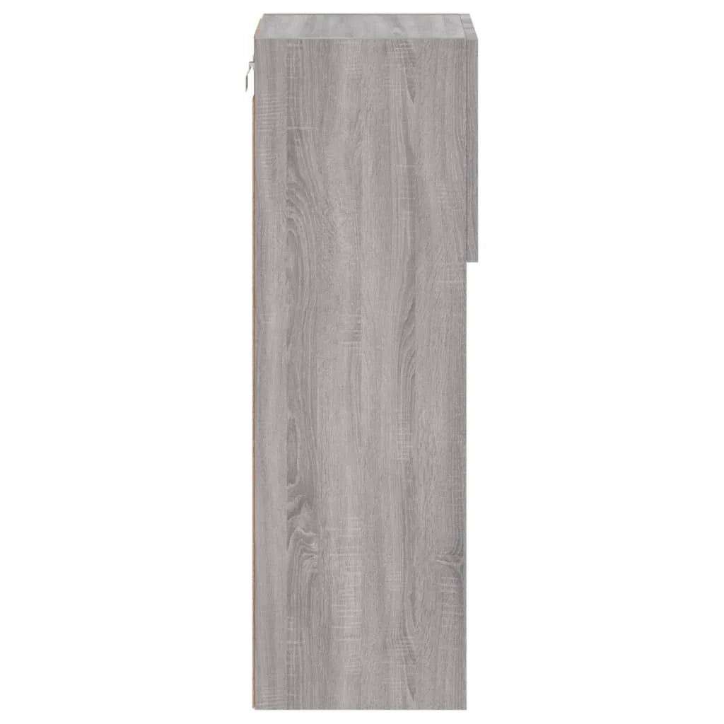 Mobile TV multimediale mensola TV credenza mobile TV sala da pranzo soggiorno camera da letto con luci LED Sonoma 30,5 x 30 x 90 cm grigio 02_0026822