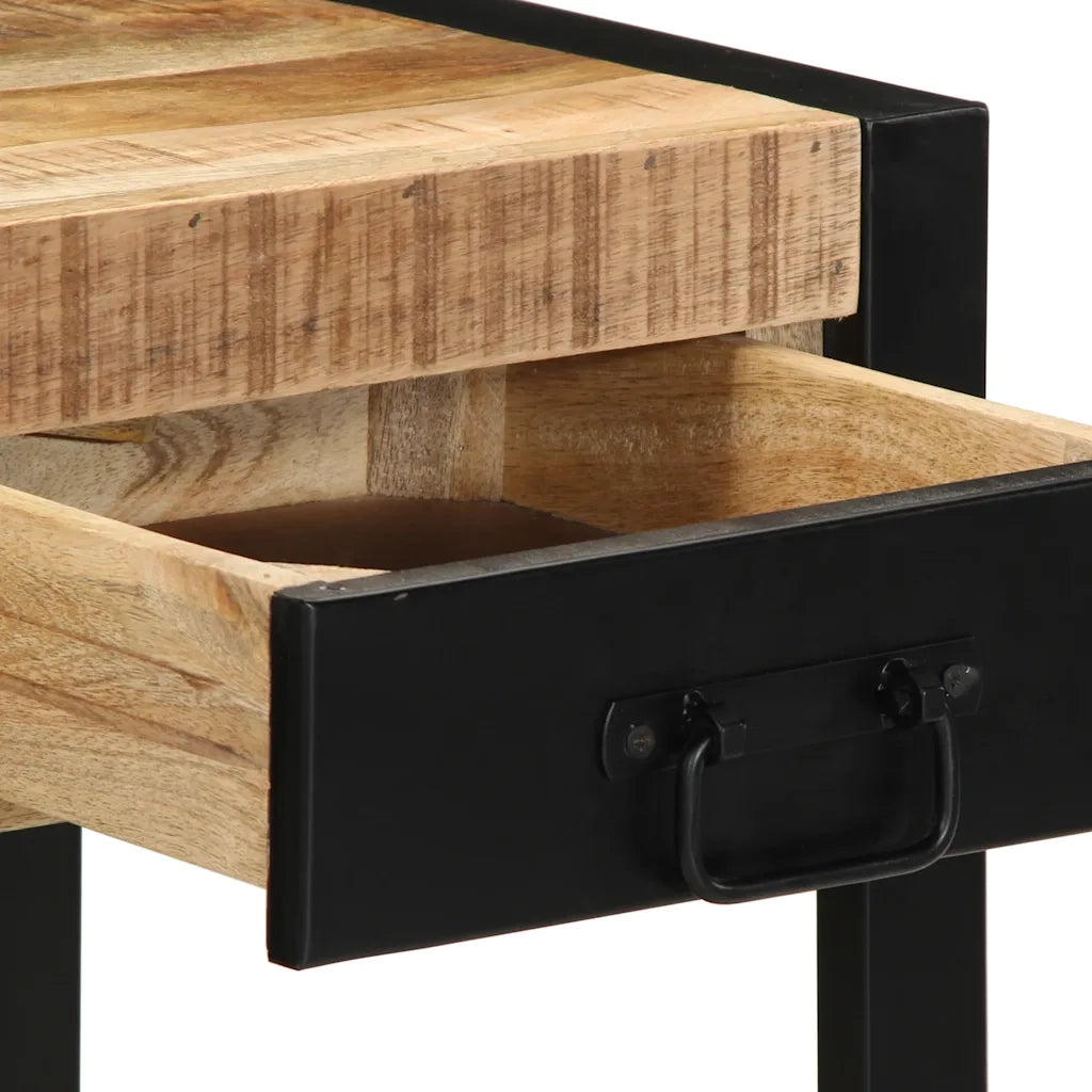 Tavolino | Tavolo laterale 40x40x50 cm in Legno Grezzo Massello di Mango