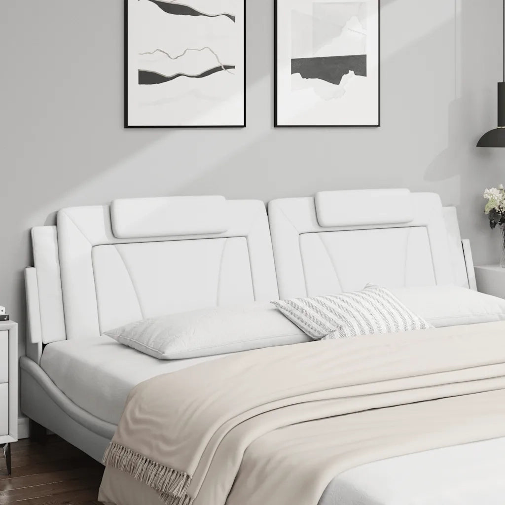 Cuscino Testiera Viana Bianco 200 cm in Similpelle CFW5728597