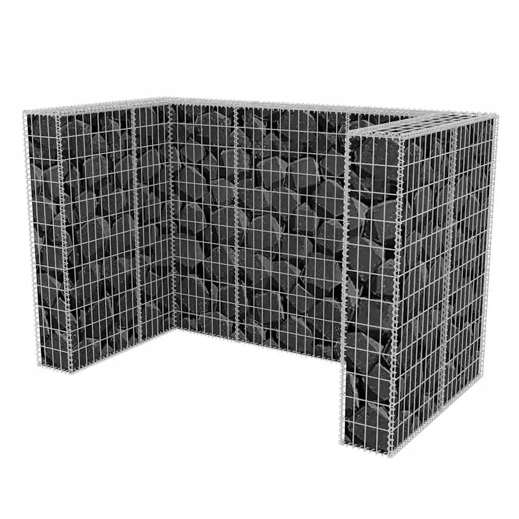 Gabbione in Rete in Acciaio per 2 Cassonetti 180x100x120 cm 142559