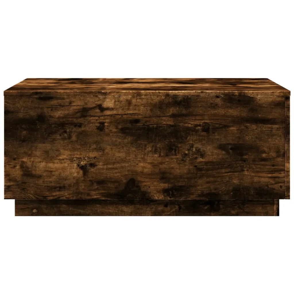 Tavolino da salotto | Tavolino da caff¨¨ | Tavolino da Soggiorno con Luci LED Rovere Fumo 90x50x40 cm
