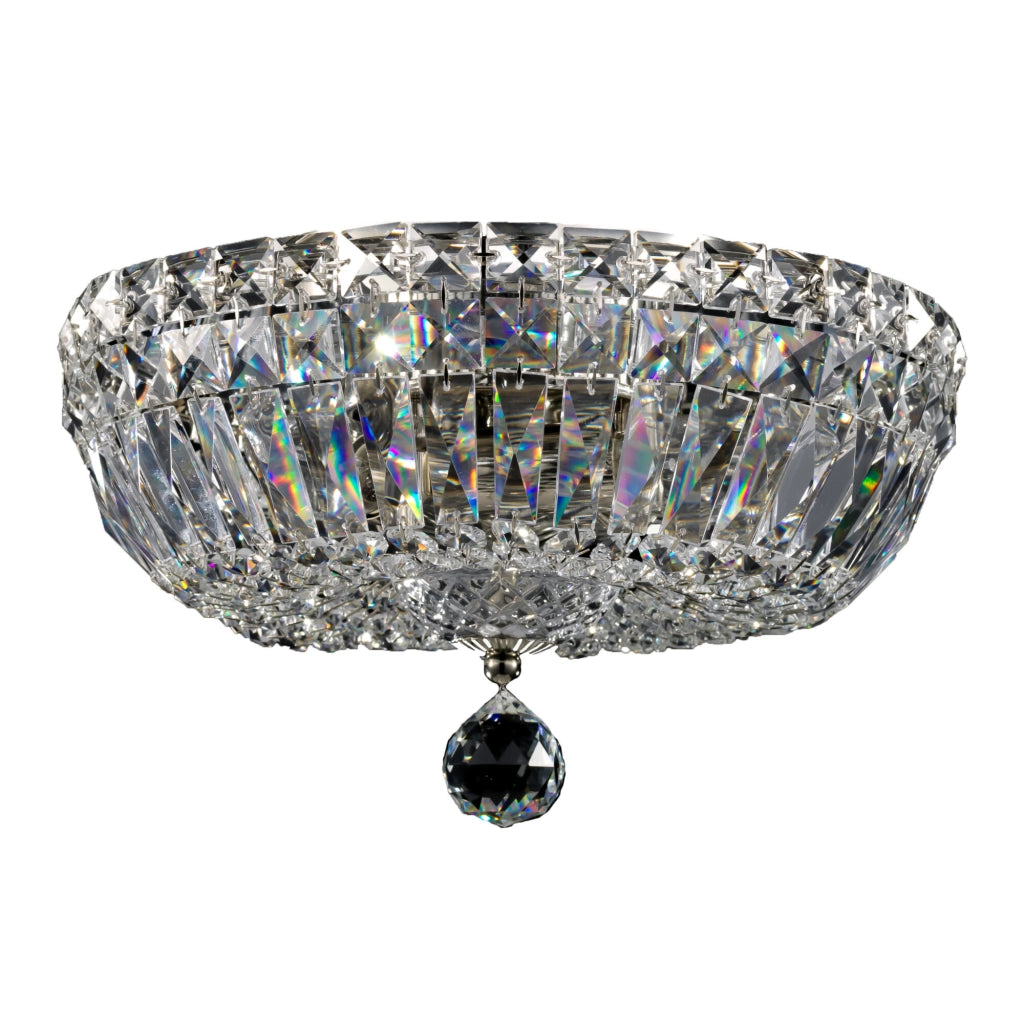 Maytoni Plafoniera contemporanea Basfor 3 luci E14 nichel metallo diffusore cotone