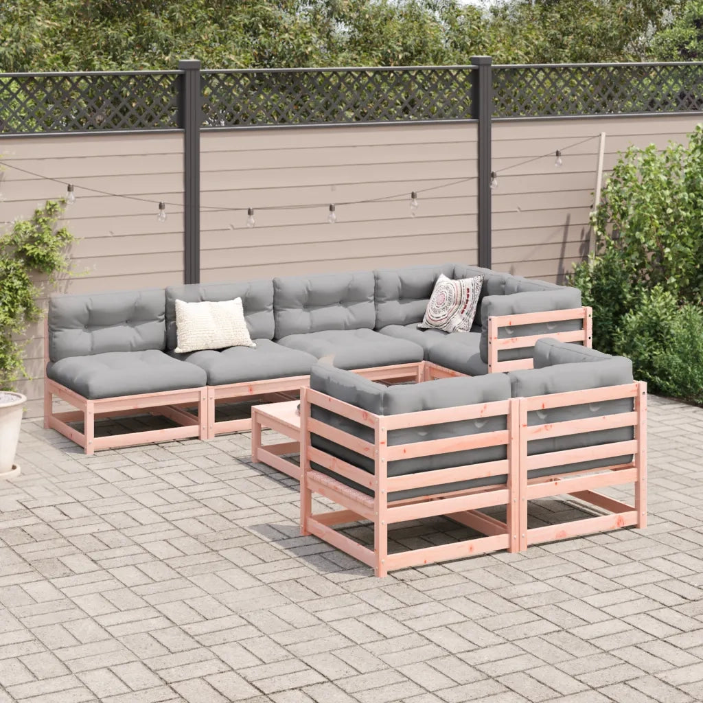Set Divani da Giardino 8 pz in Legno Massello Abete Douglas 3299344