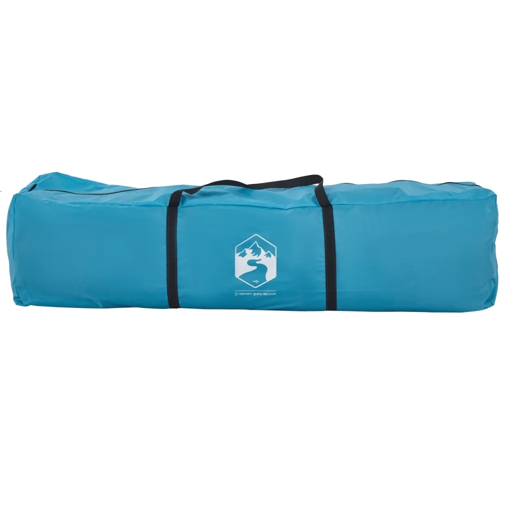 Tenda Familiare con Portico 9 Persone Blu a Rilascio Rapido