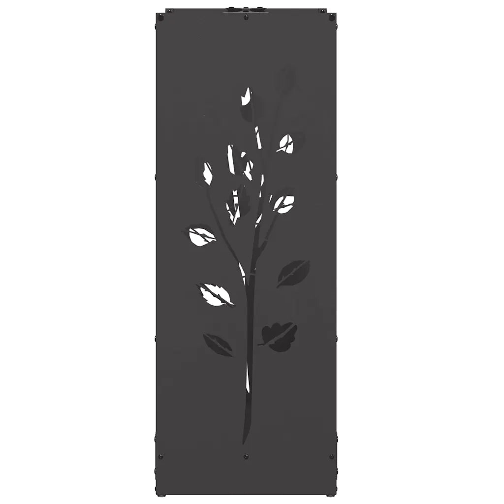 vidaXL Rastrelliera per Legna da Ardere Nera 40x30x80 cm