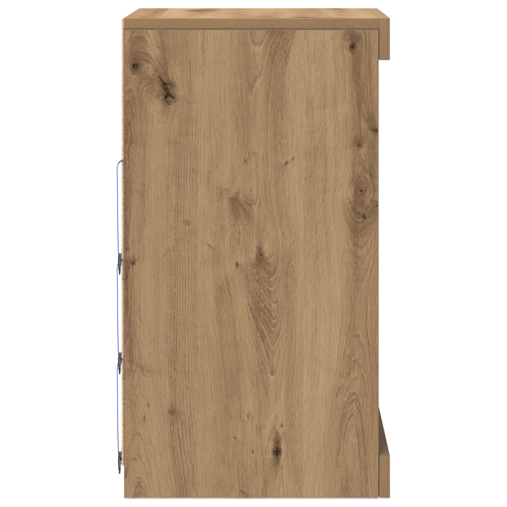 Sideboard  con luci LED Rovere Artigianale 41x37x67 cm