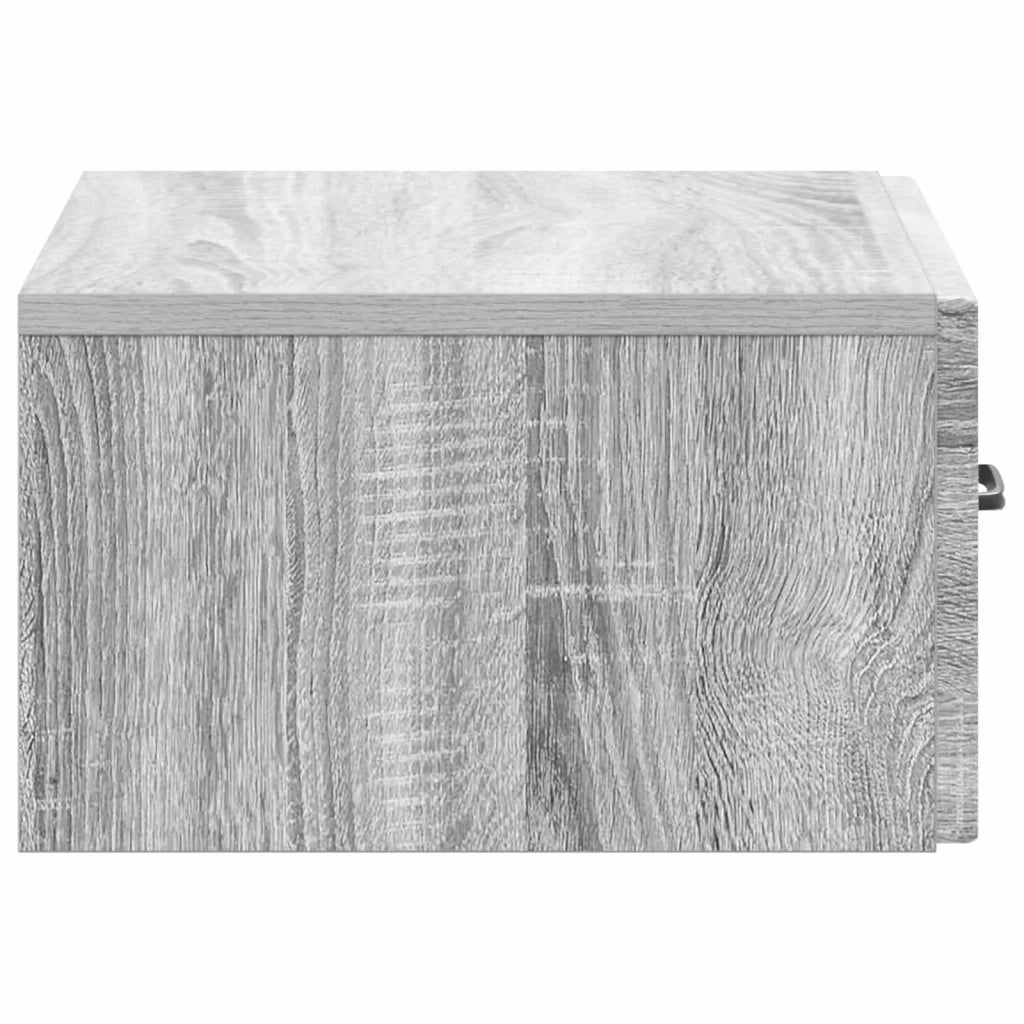 Mobiletto da notte a muro Grigio Sonoma 49 x 34,5 x 20 cm 899307