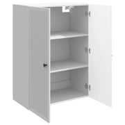 Armadietto a Muro | Mobiletto a muro Bianco Lucido 66 x 34,5 x 90 cm