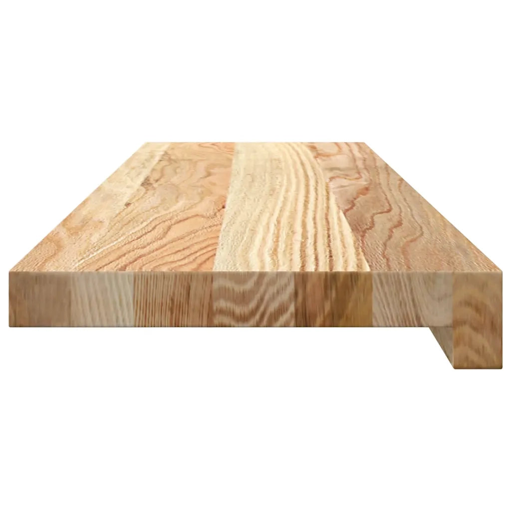 Davanzali 2 pz Non Trattati 80x20x2 cm Legno Massello di Rovere