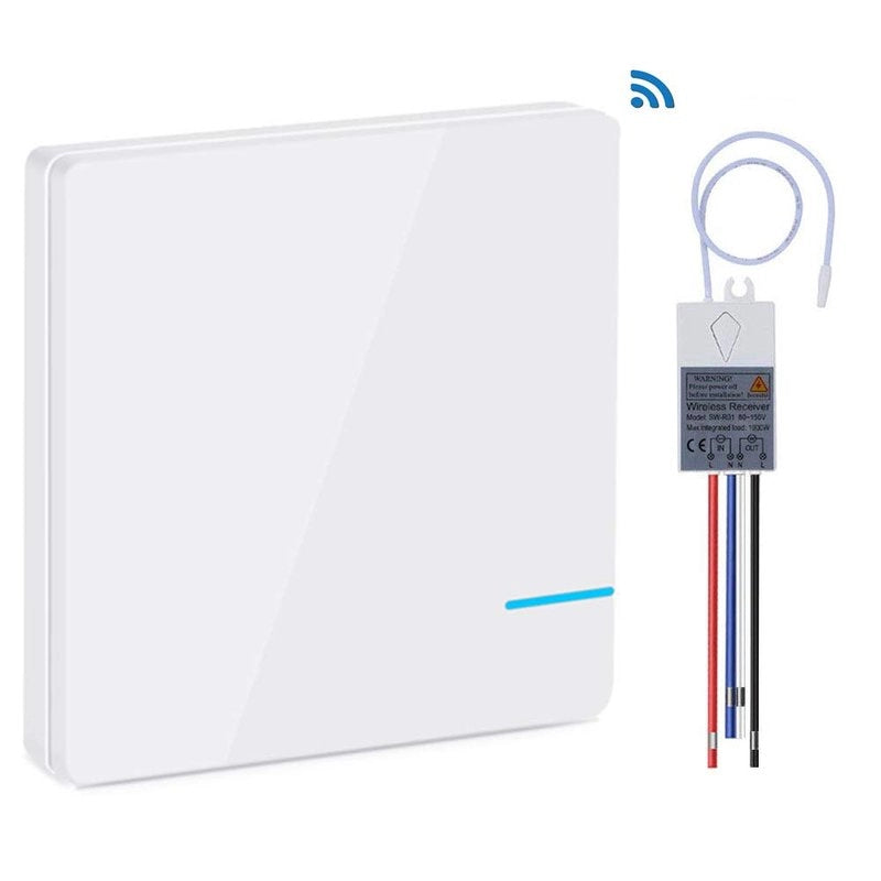 Kit Interruttore Da Parete Ricevitore Wireless WiFi 220V Compatibile Con Amazon Alexa Google Home Installazione Luci Senza Cavi Elettrici Senza Rompere Il Muro