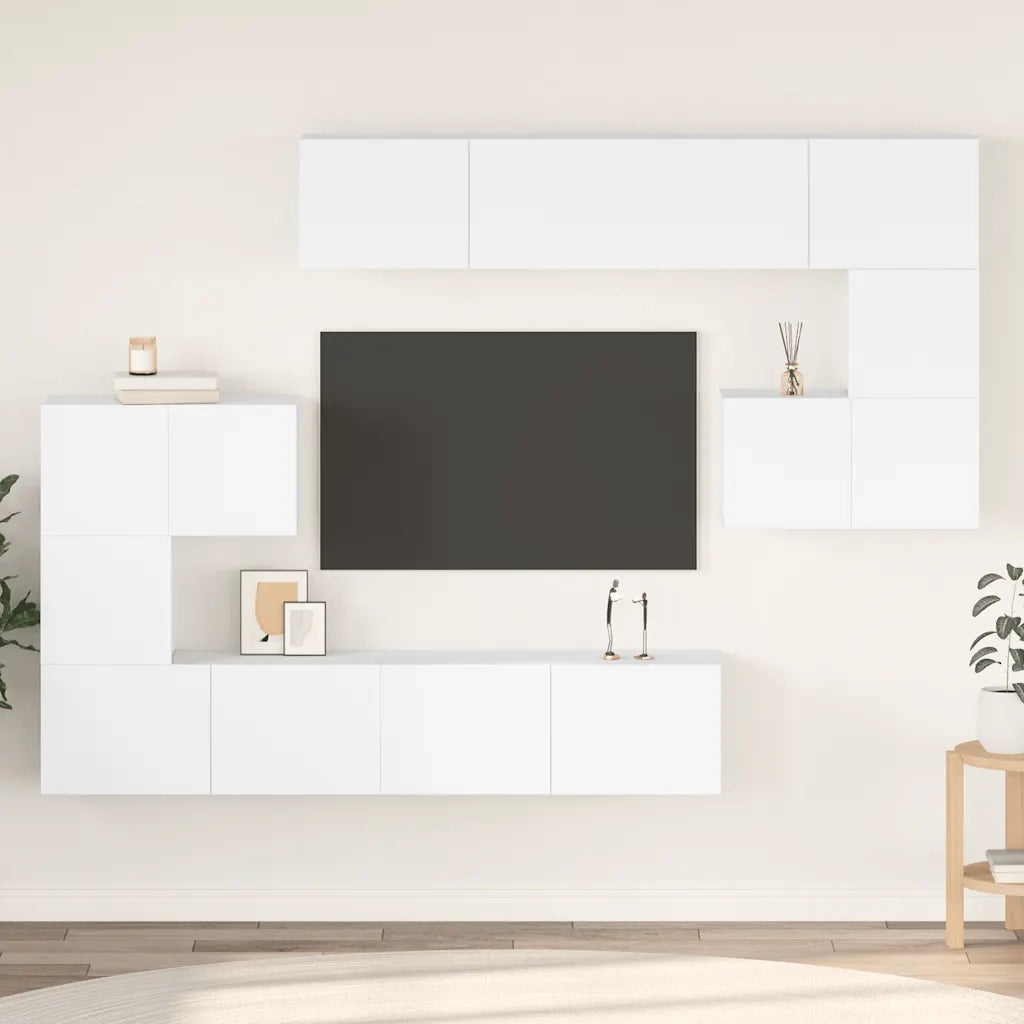 Set Mobile TV 8 pz Bianco in Truciolato cod mxl 14685