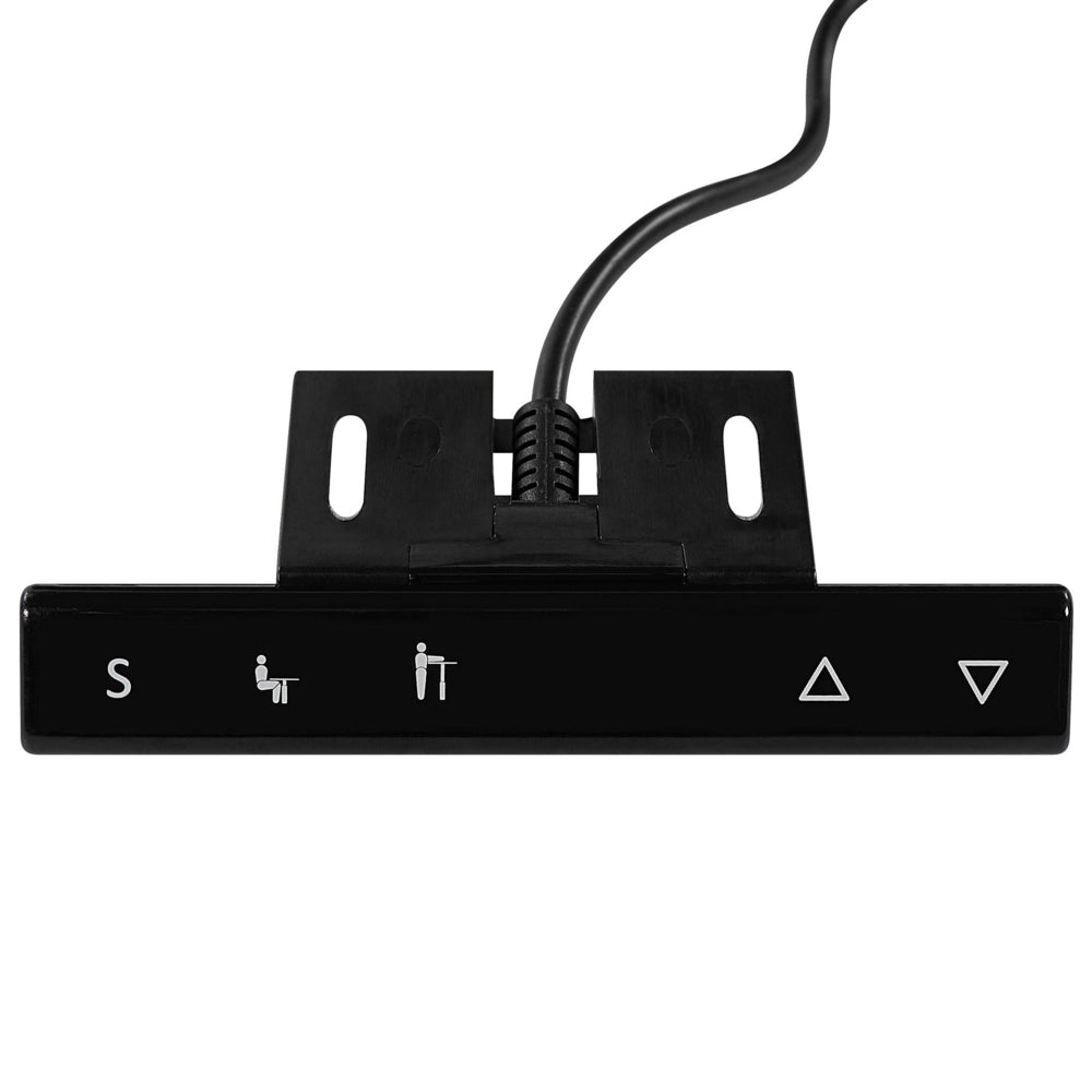 Scrivania regolabile elettricamente Piano tavolo grigio verniciato a polvere Struttura in acciaio Nero Siediti e stai in piedi 130 x 72 cm
