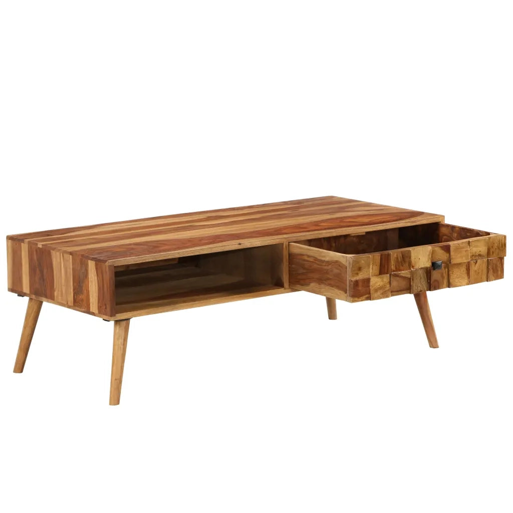 Tavolino da CaffÃ¨ Legno Massello con Finitura Miele 110x50x37cm cod mxl 25400