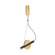 Maytoni Sospensione contemporanea Enigma 1 luce LED integrato ottone metallo diffusore ottone e nero