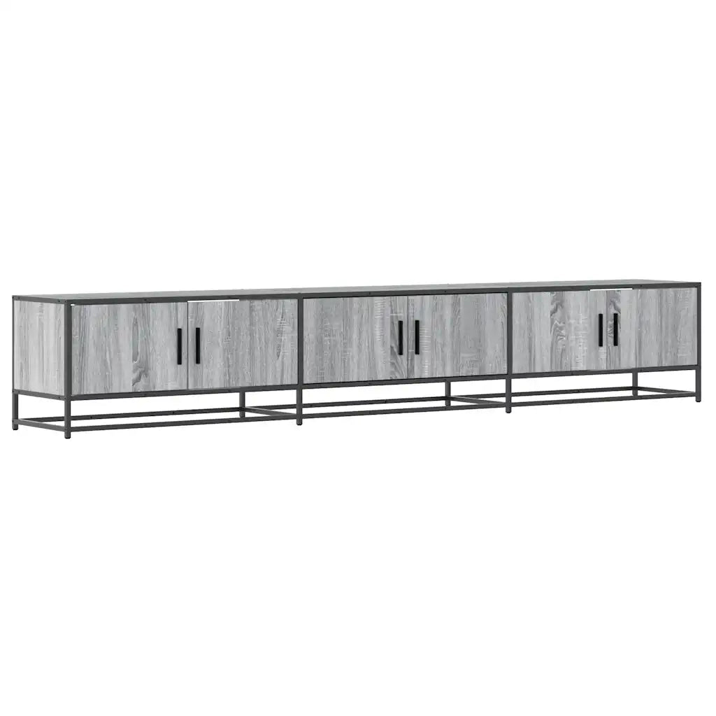 Mobile TV-Credenza TV-Console TV Grigio Sonoma 240x35x41 cm in Legno Multistrato