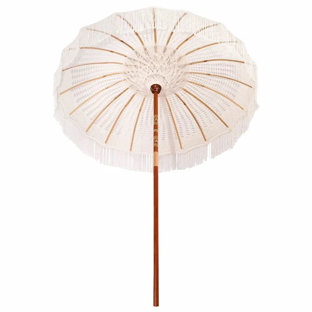 Parasol in macramè Crema 190 x 190 x 260 cm 42006469