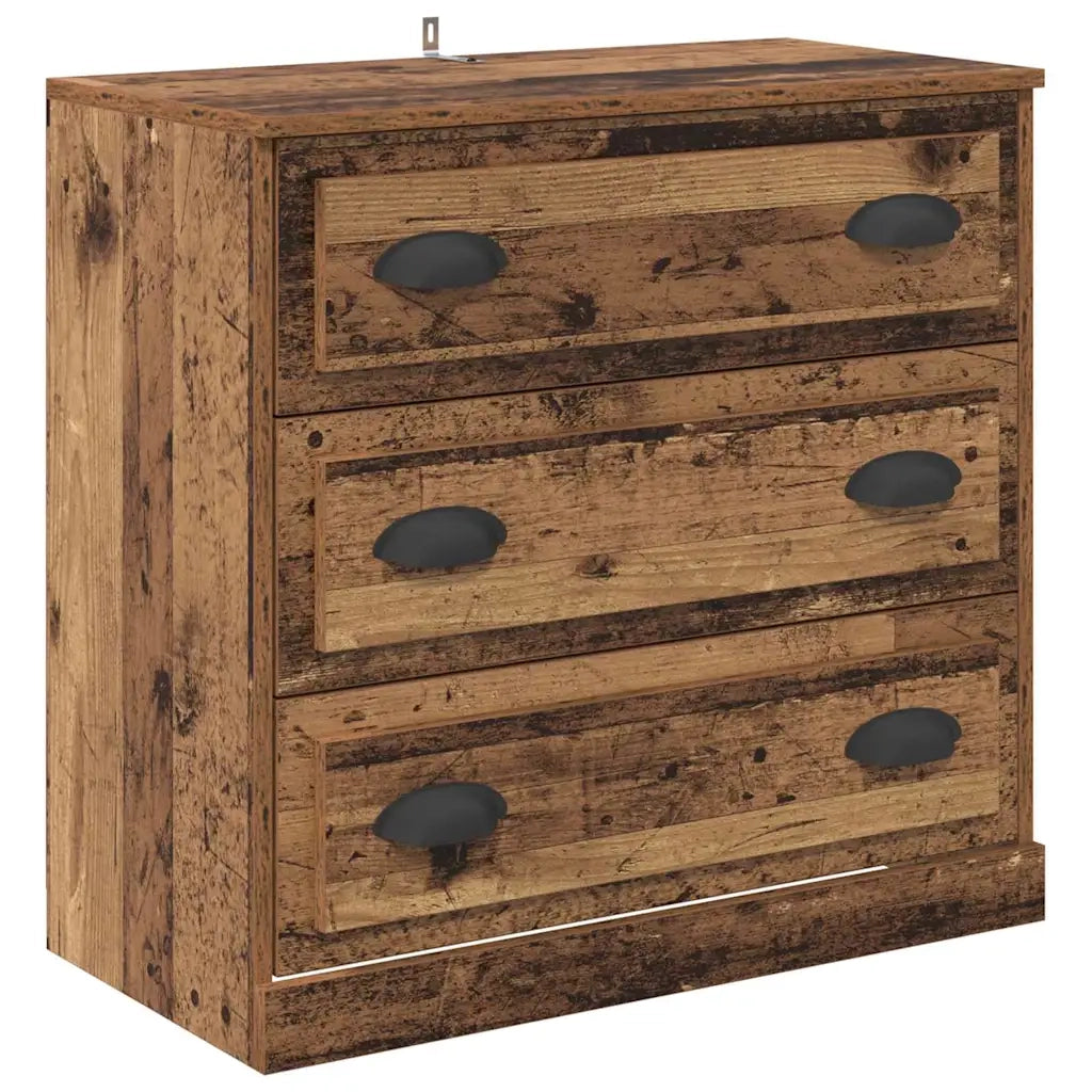 Credenza | Sideboards con cassetto 2 pcs Legno vecchio 70 x 35,5 x 67,5 cm