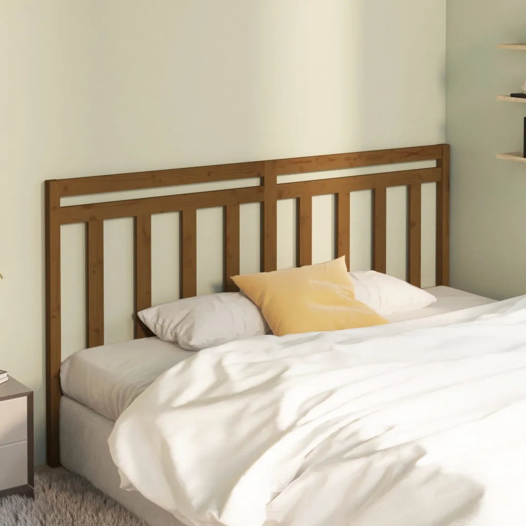 Testiera | Testata per Letto ambra 206x4x100 cm in Legno Massello di Pino