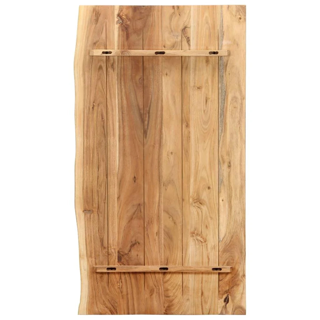 Piano lavabo in acacia mensola sospesa mensola per lavabo piano lavabo 100x55x2,5 cm 02_0003418
