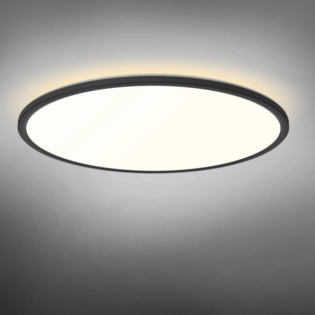 Plafoniera LED rotonda nera 50cm CCT 44W IP54 Videx