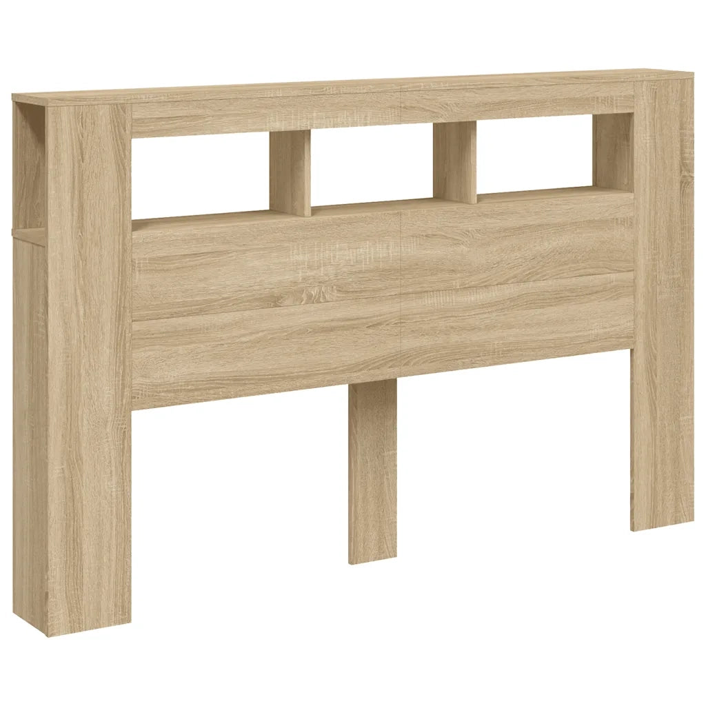 Testiera | Testata LED Rovere Sonoma 160x18,5x103,5 cm Legno Multistrato