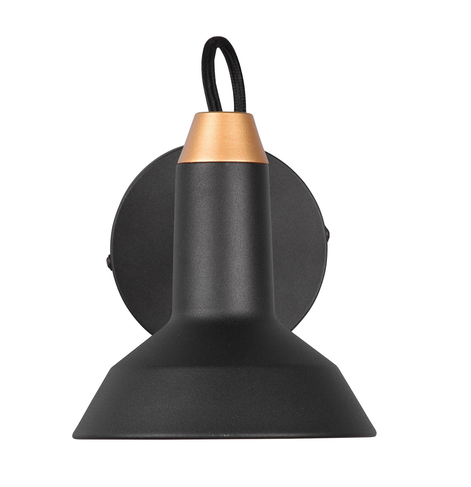 Applique da Interno Attacco E14 in Metallo Nero Opaco