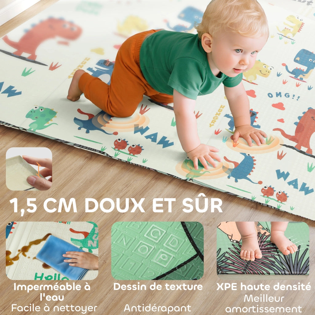 Tapis d'¨¦veil per bambini ¨C zephmum ¨C 196x176x1.5 cm multicolore