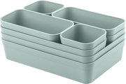 Organizzatore a scorrimento con divisori flessibili contenitore di stoccaggio in plastica - Pastello verde