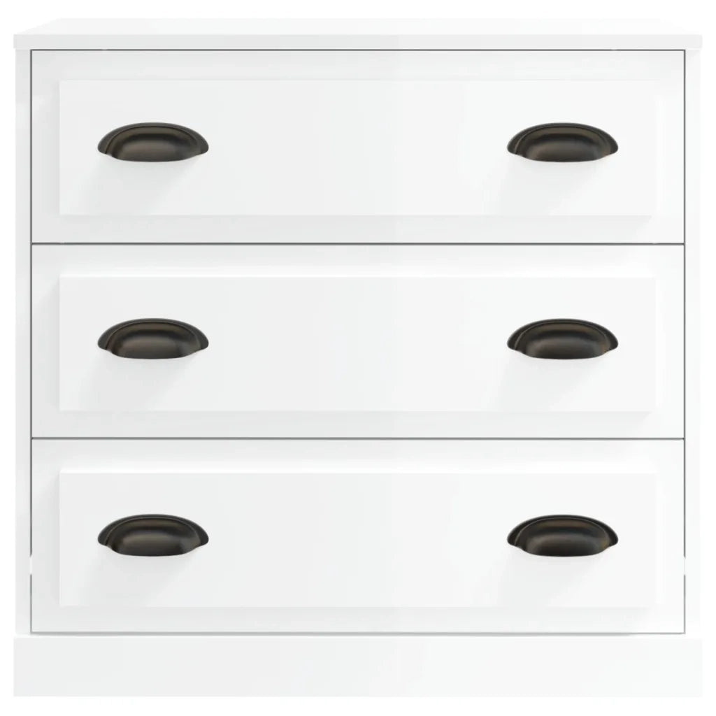 Credenza Bianco Lucido 70x35,5x67,5 cm in Legno Multistrato 816226