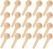 20 Lepelli in Legno a Sfera, Piccole Cucchiaini in Legno, Cucchiaio di Cucina in Legno, Piccola Cucchiaia per Erbe, Mini Cucchiaia per Jam, Cucchiaio per Dessert, Cucchiaio per Zucchero, Cucchiaio per Caffè, Cucchiaio per Tè