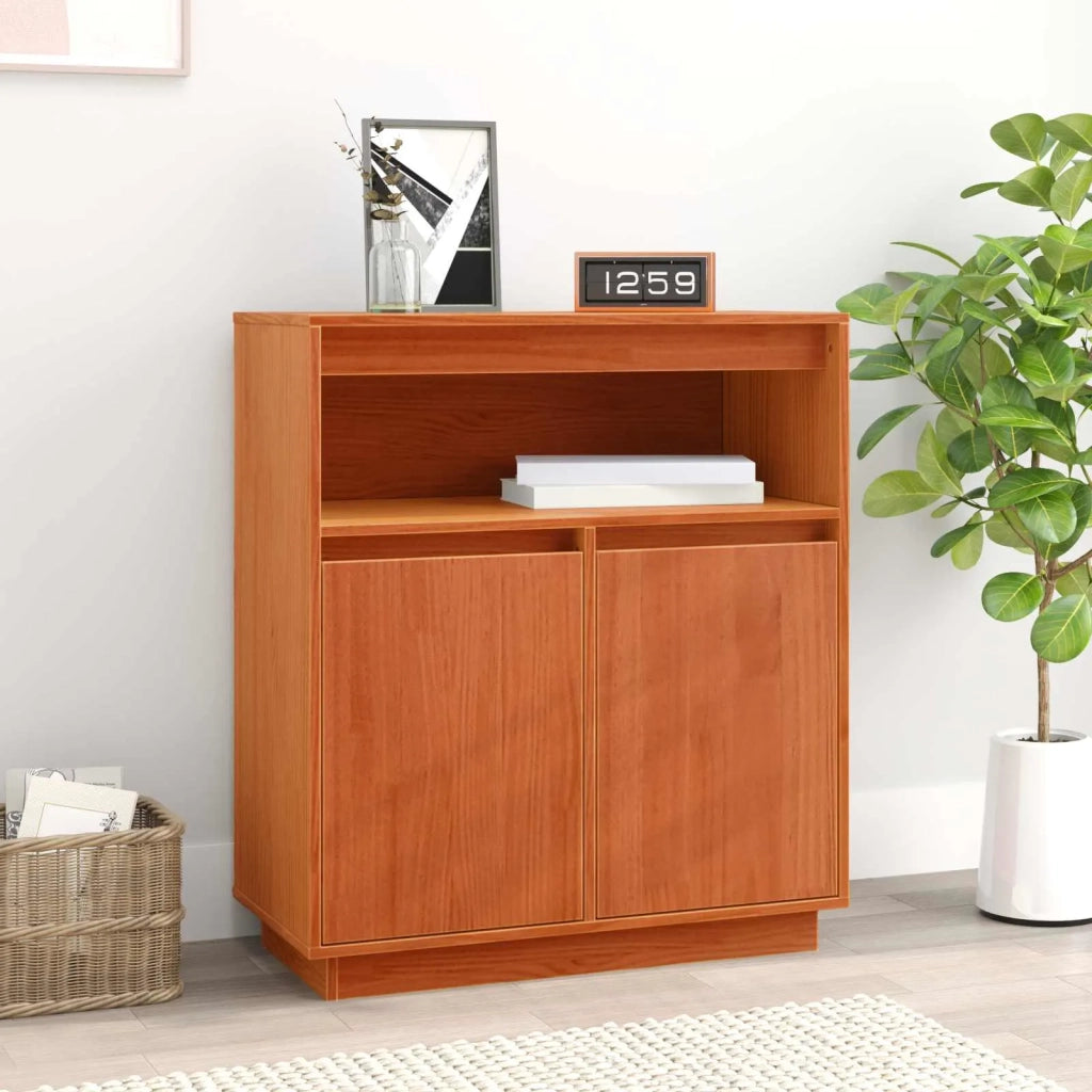 Credenza Marrone cerato 70 x 34 x 80 cm Pino massello 858250