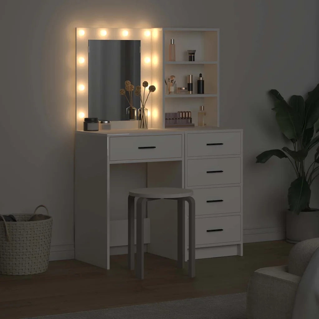 Tavolo da Trucco con cassetto 2 pcs Bianco 50 x 41 x 135 cm 3334200