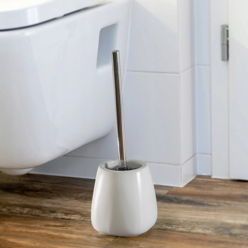 Set di 2 scopini per WC KADAX in ceramica bianca per bagno