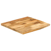 Piano Tavolo 40x40x2,5 cm Bordi Vivi Legno di Mango Grezzo 370342