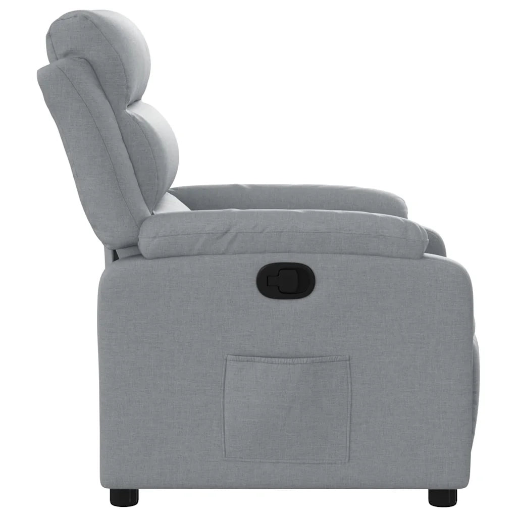 Divano Sedia-Poltrona reclinabile in tessuto grigio chiaro 566910