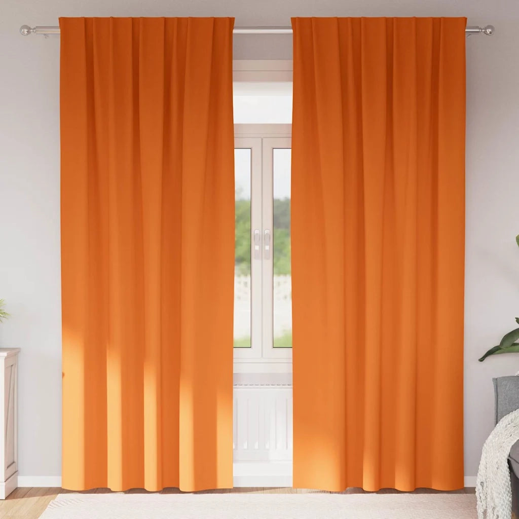 Tende Blackout con Anelli 2 pcs Arancione Vivo 260 x 140 cm 4107512