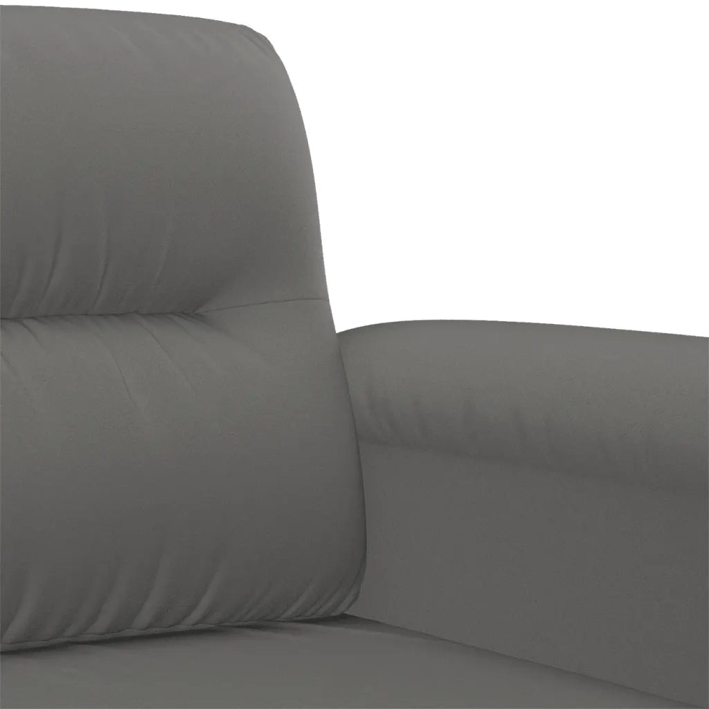 Set Divani 3 pz con Cuscini Grigio Scuro in Tessuto Microfibra 3202292