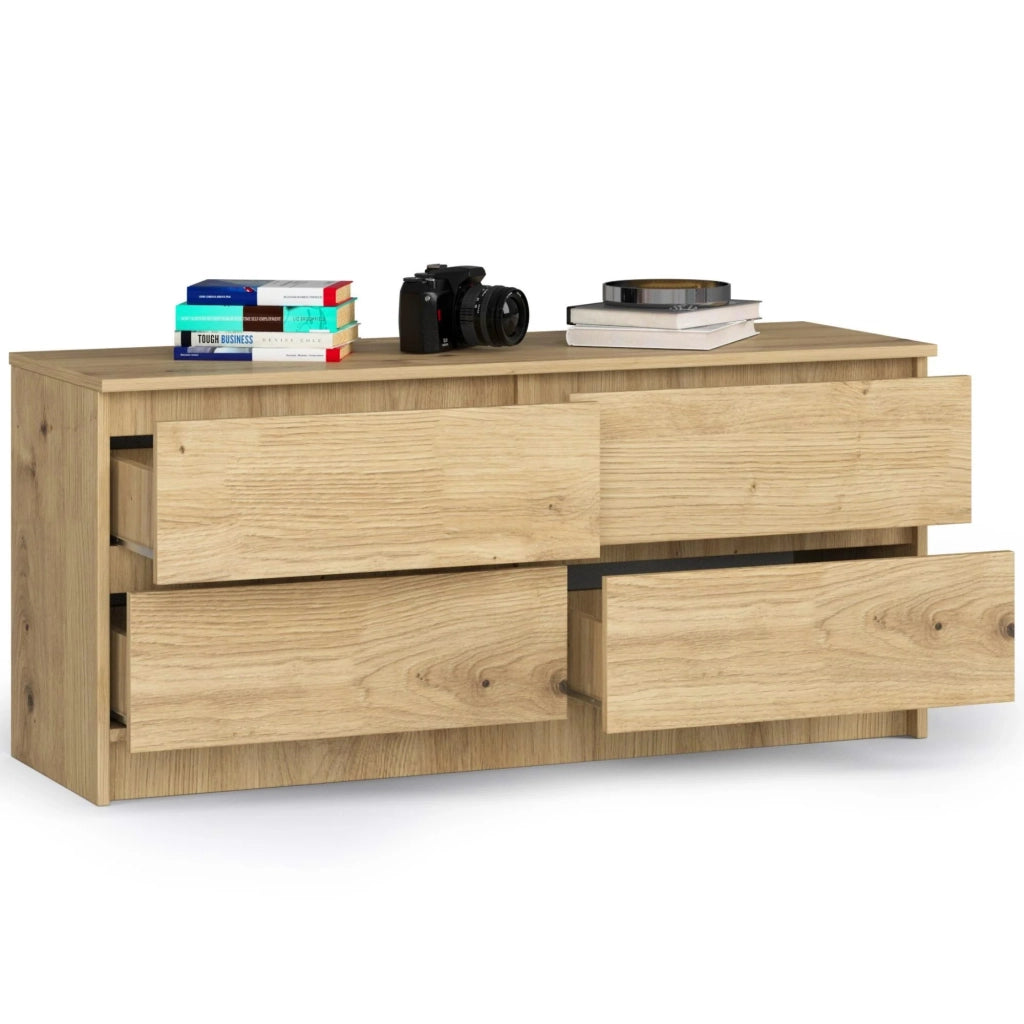 Cassettiera AKORD K120 Quercia Artisan 120 cm 4 cassetti 120x40x55 cm