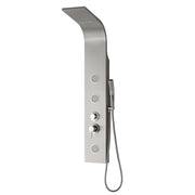 Colonna doccia step acciaio inox 3 getti idro lombari e cascata h120xl20 *** confezione 1